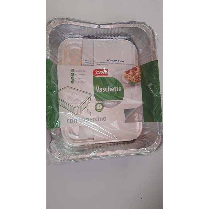 Vaschette Alluminio Crai 8 Porzioni x2 con Coperchio