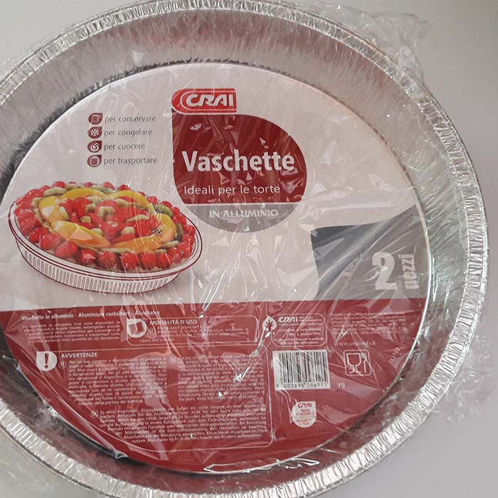 Vaschette Alluminio Crai per Torta Tondo x2