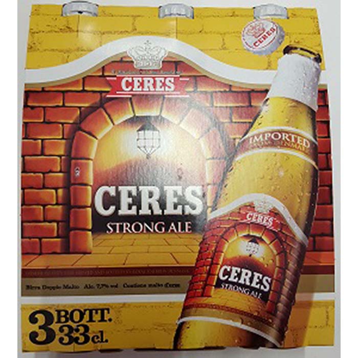 Birra Ceres Strong Ale chiara cl33 x 3