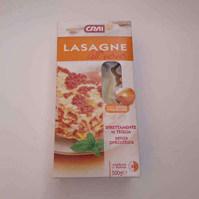 Lasagne Uovo Crai g500