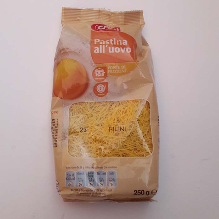 Pasta Uovo Crai Filini g250