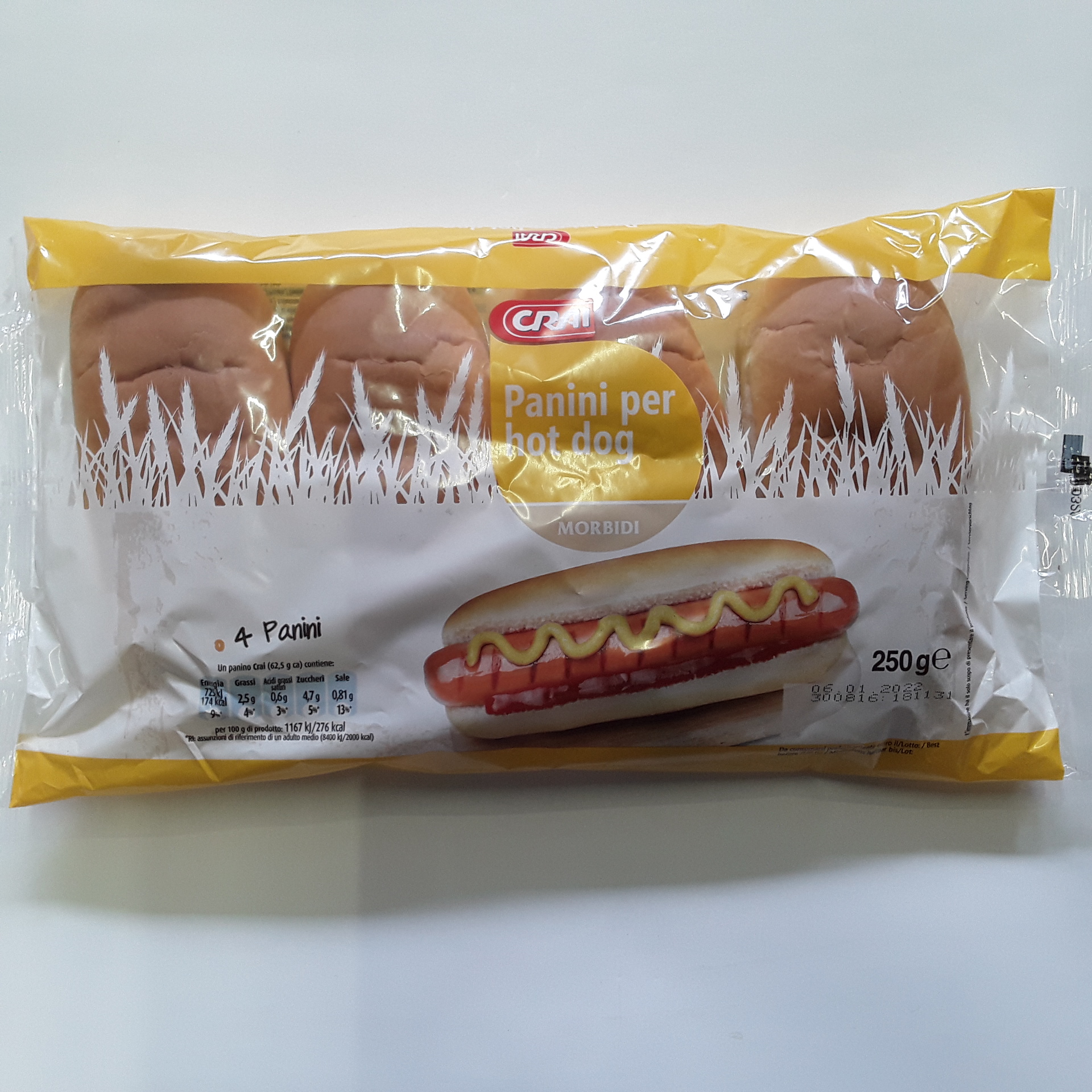 Panini per Hot dog Crai g250
