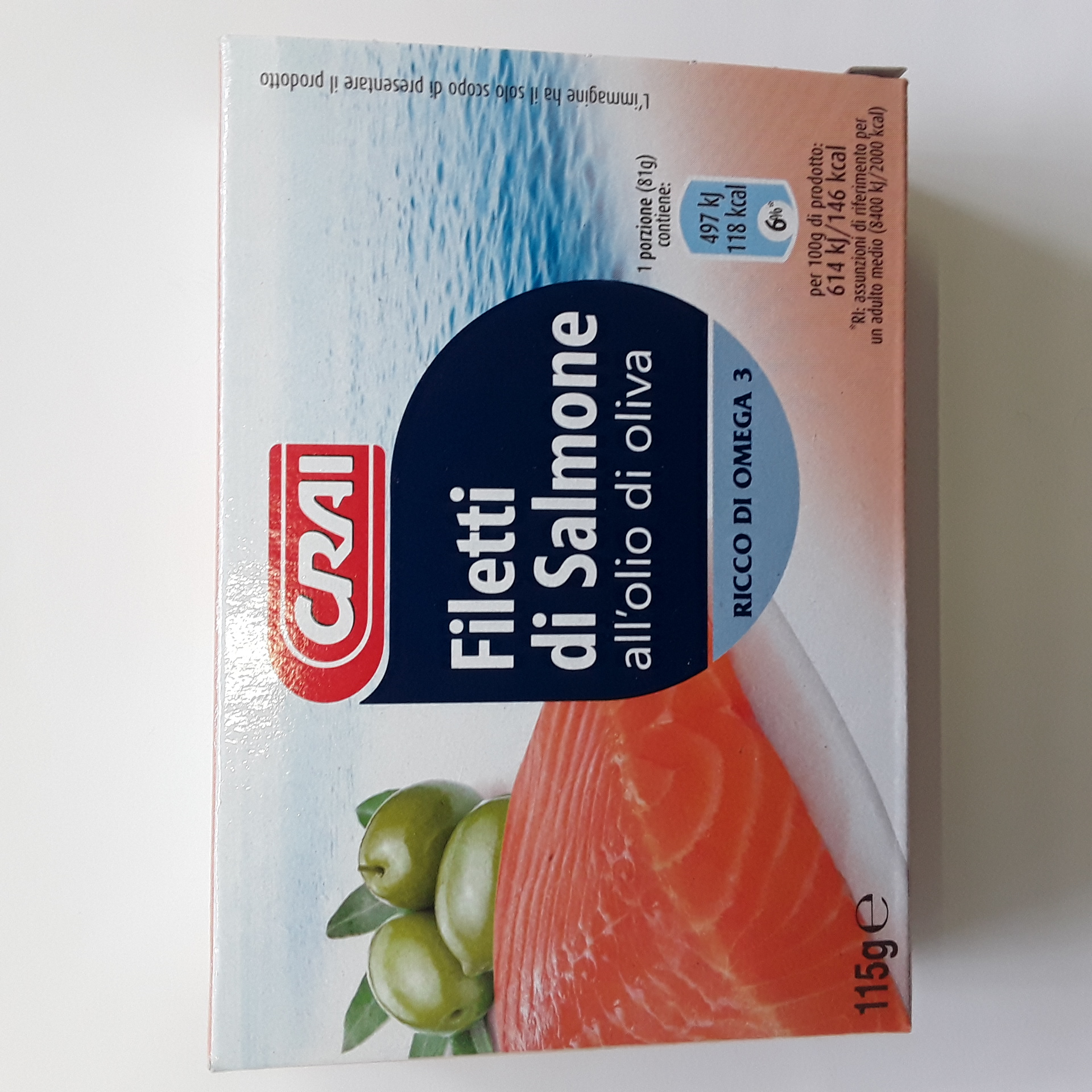 Filetti di Salmone Crai Olio Oliva g115