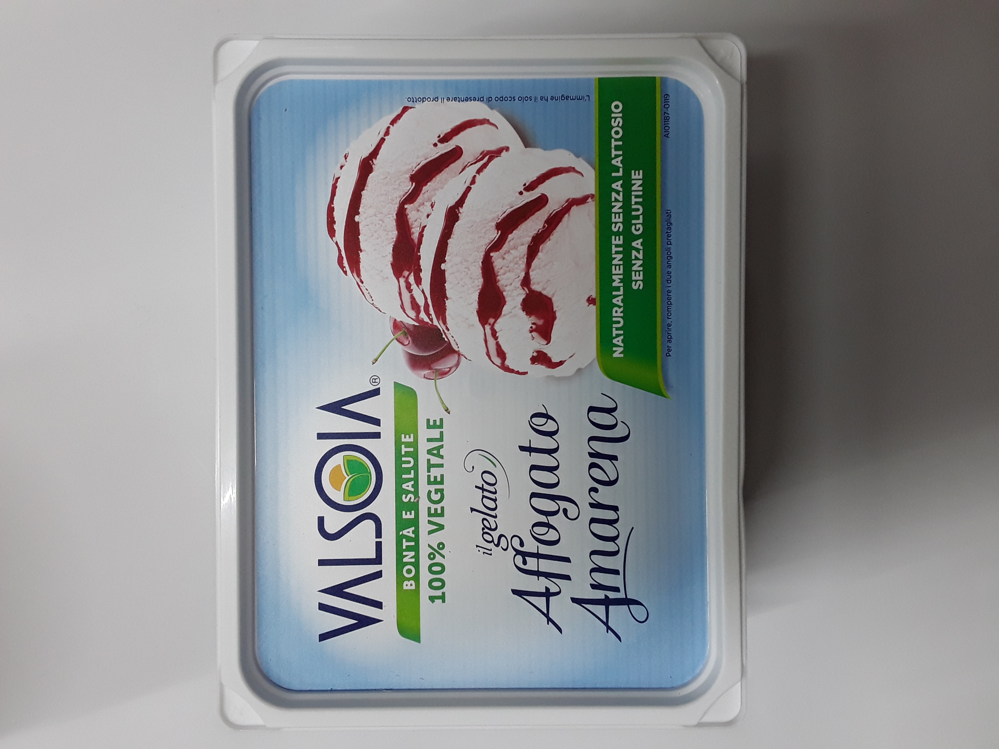 Gelato Valsoia Affogato Amarena g500