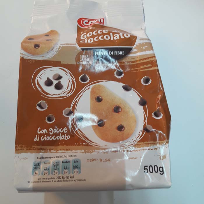 Biscotti Frollini Crai Gocce Cioccolato g500