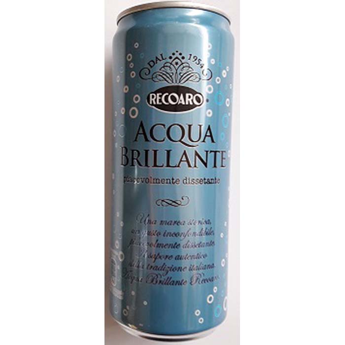 Recoaro Acqua Brillante Bibita Gassata, Acqua Tonica 33cl, Lattina