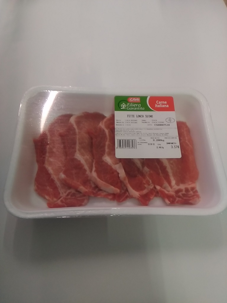 Fette di Lonza di Maiale 250gr circa(12,40/Kg)
