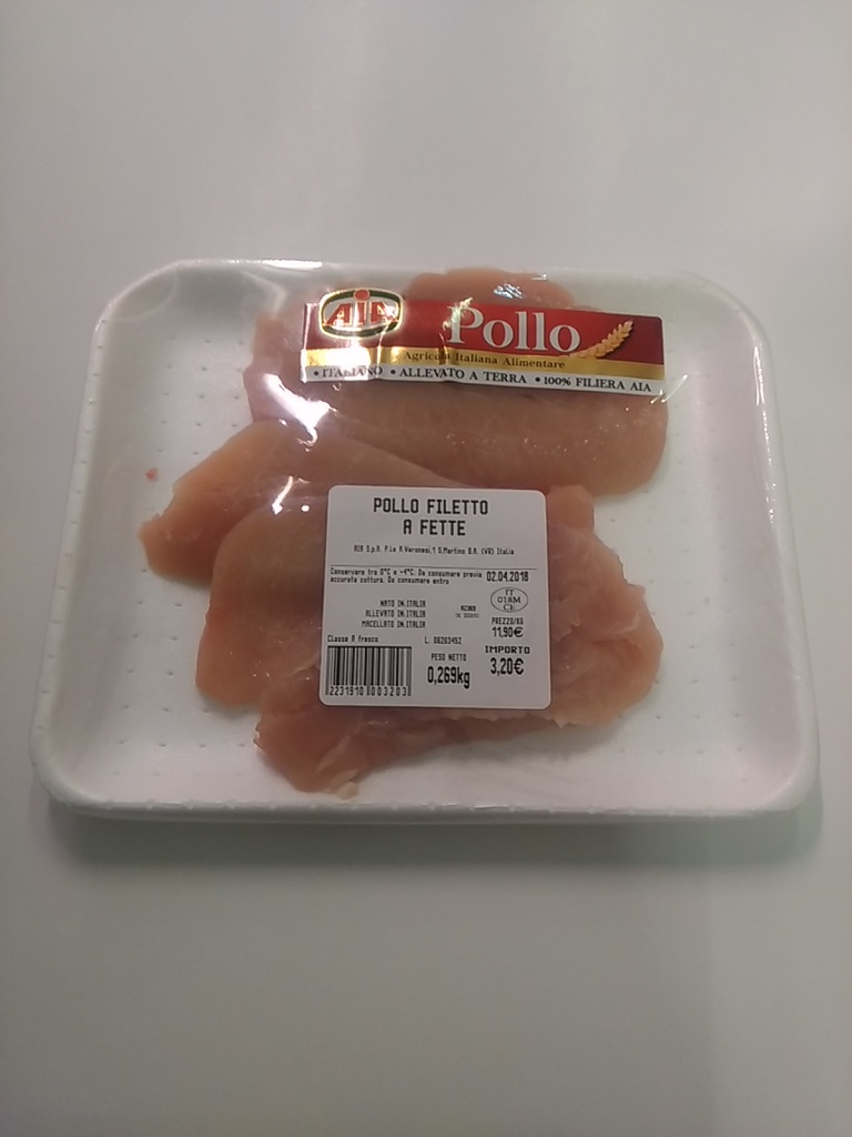 Fette di Petto di Pollo Aia 200/300gr (11,90/Kg)