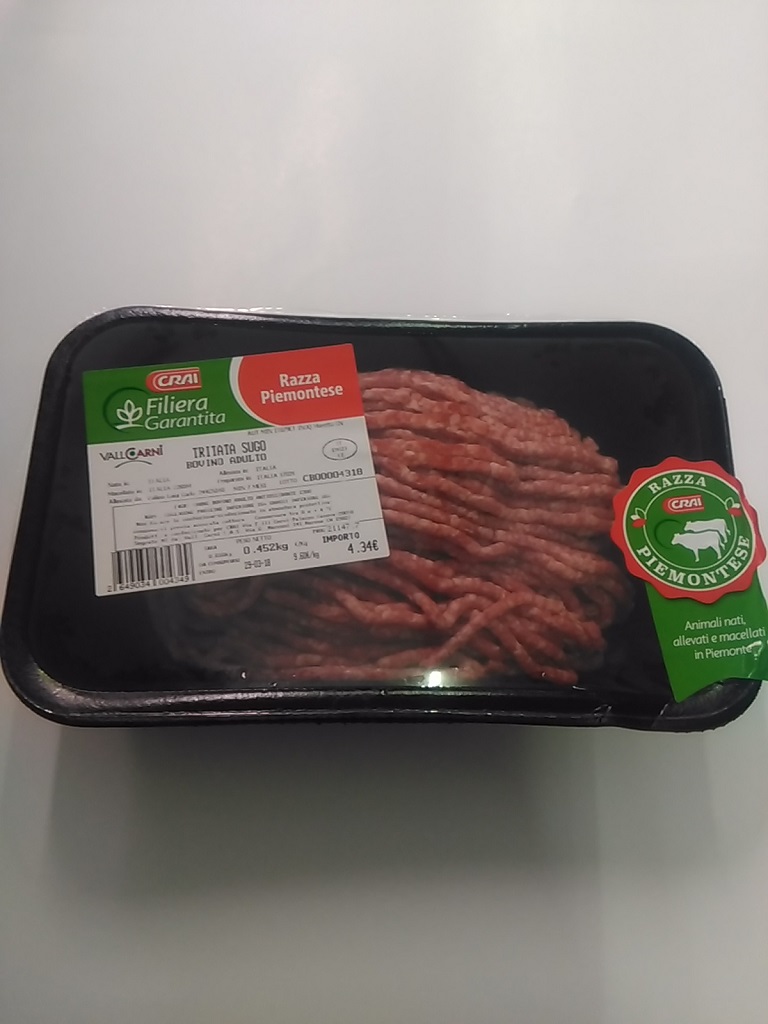 Tritata di Bovino Vallcarni 400/500gr (9,60Kg)