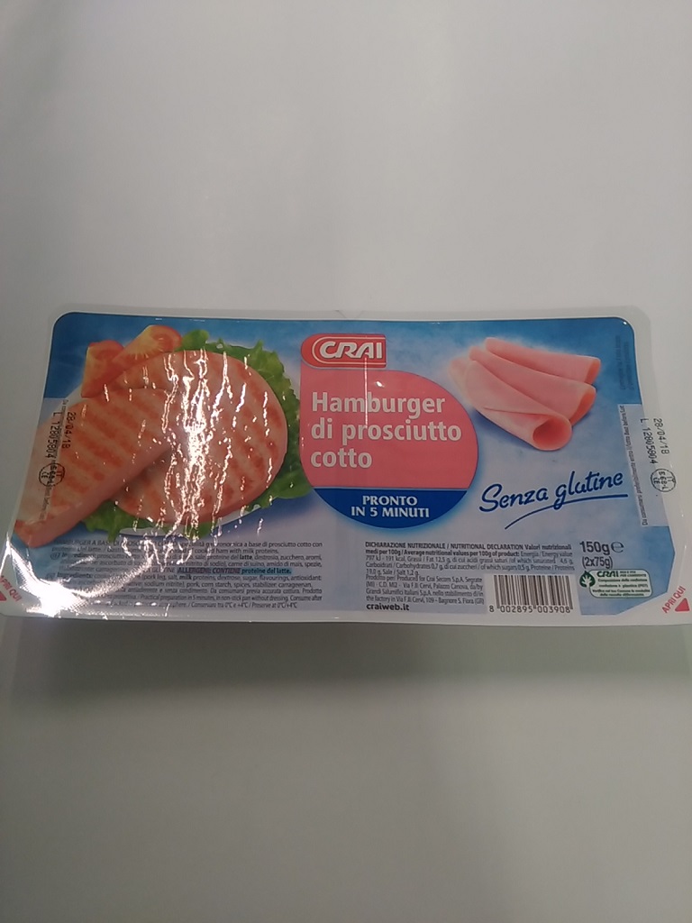 Hamburgher di Prosciutto Crai g75 x 2